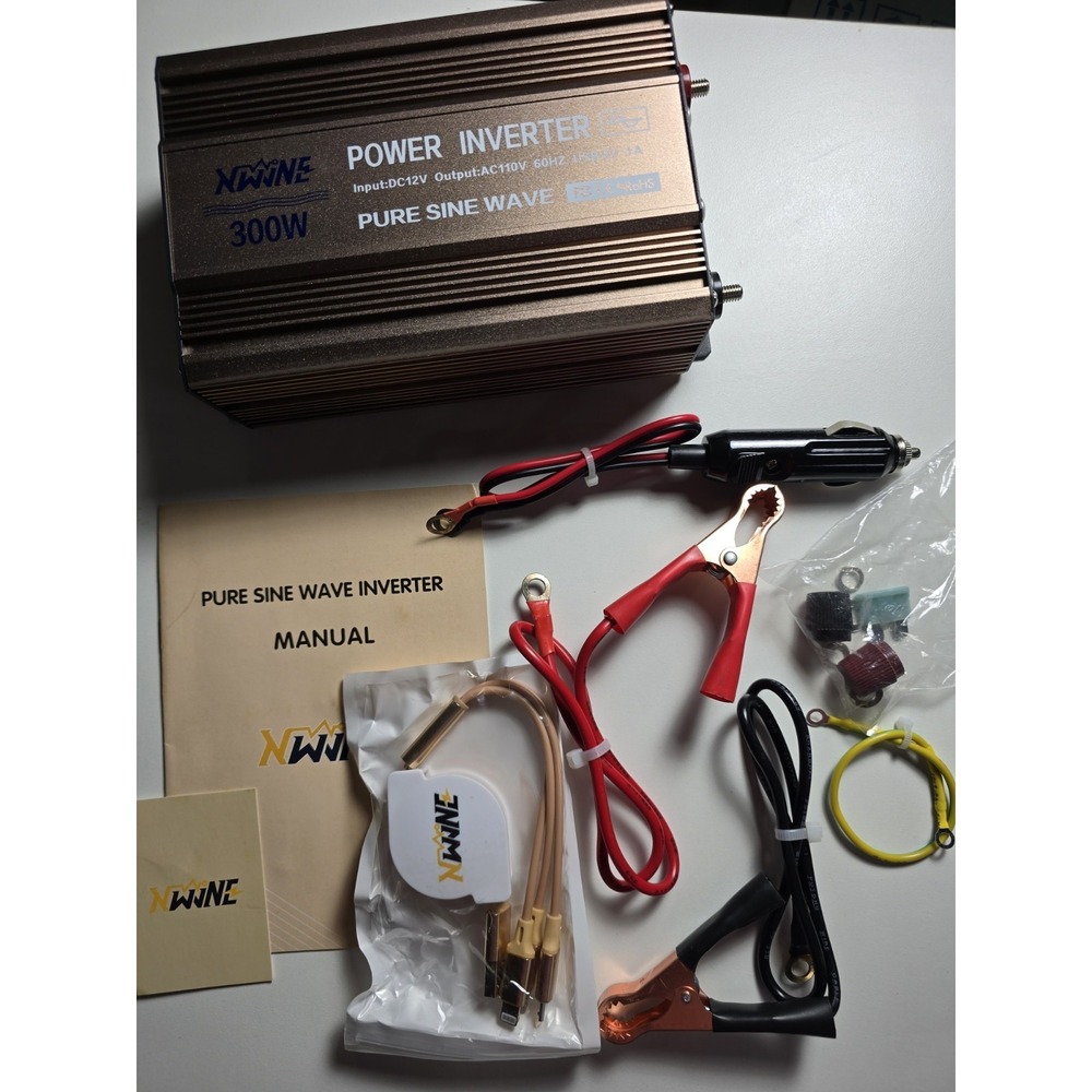 NWJNE 300W Power Inverter Pure Sine Wave DC12v AC110v 60HZ USB5v
